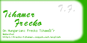 tihamer frecko business card